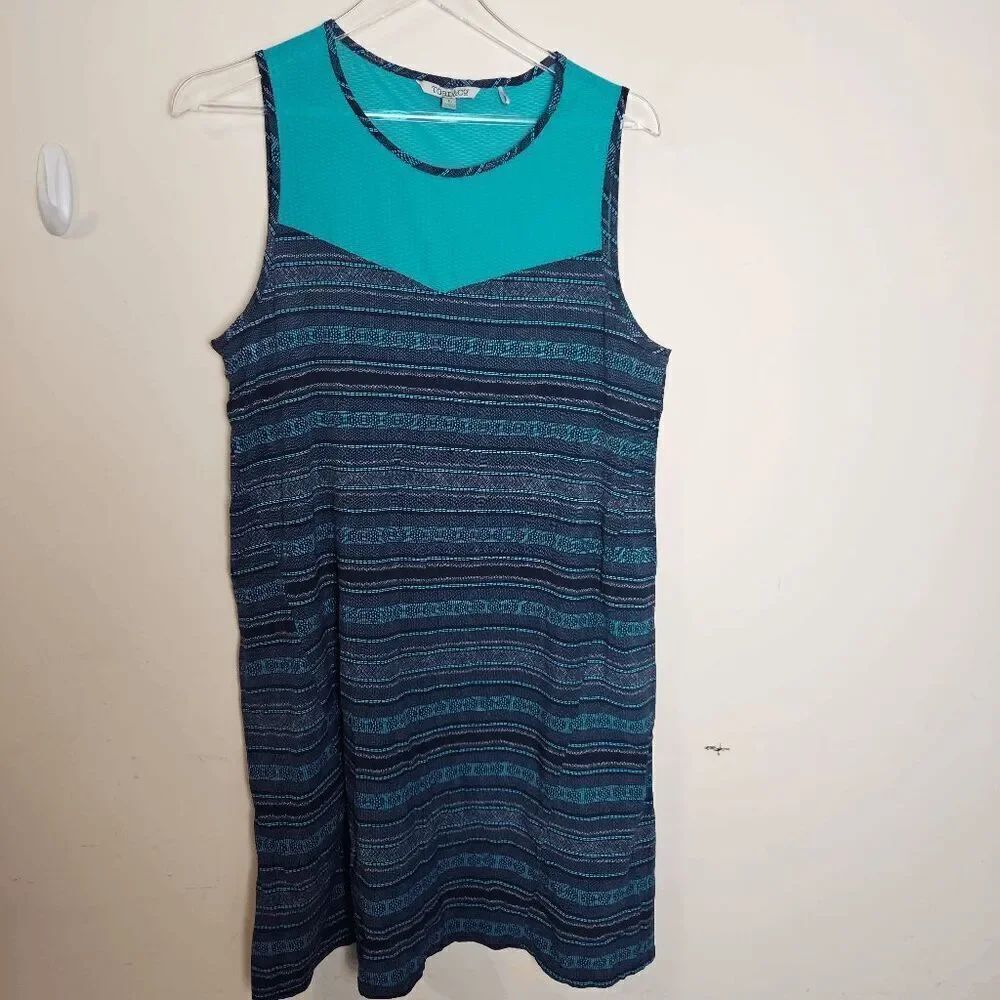 Toad&Co Sunkissed Swing Dress Women's Blue/Black Size Large